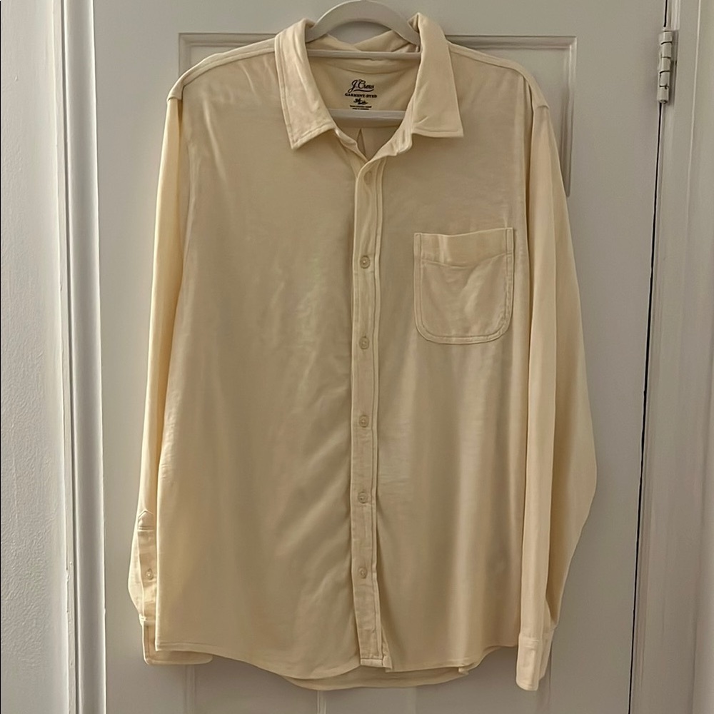 J Crew Men's Cream Shirt
